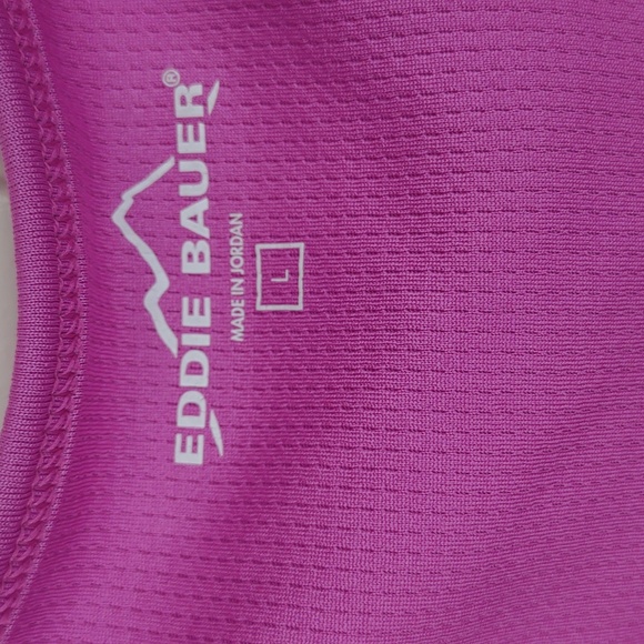 Eddie Bauer Women's Orchid Pink Sleeveless V-Neck Ruched Detail Tank - Picture 3 of 8